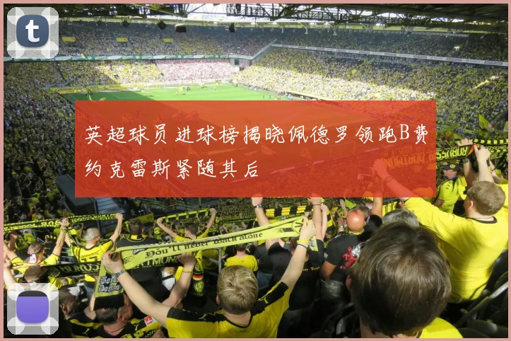 英超球员进球榜揭晓佩德罗领跑B费约克雷斯紧随其后